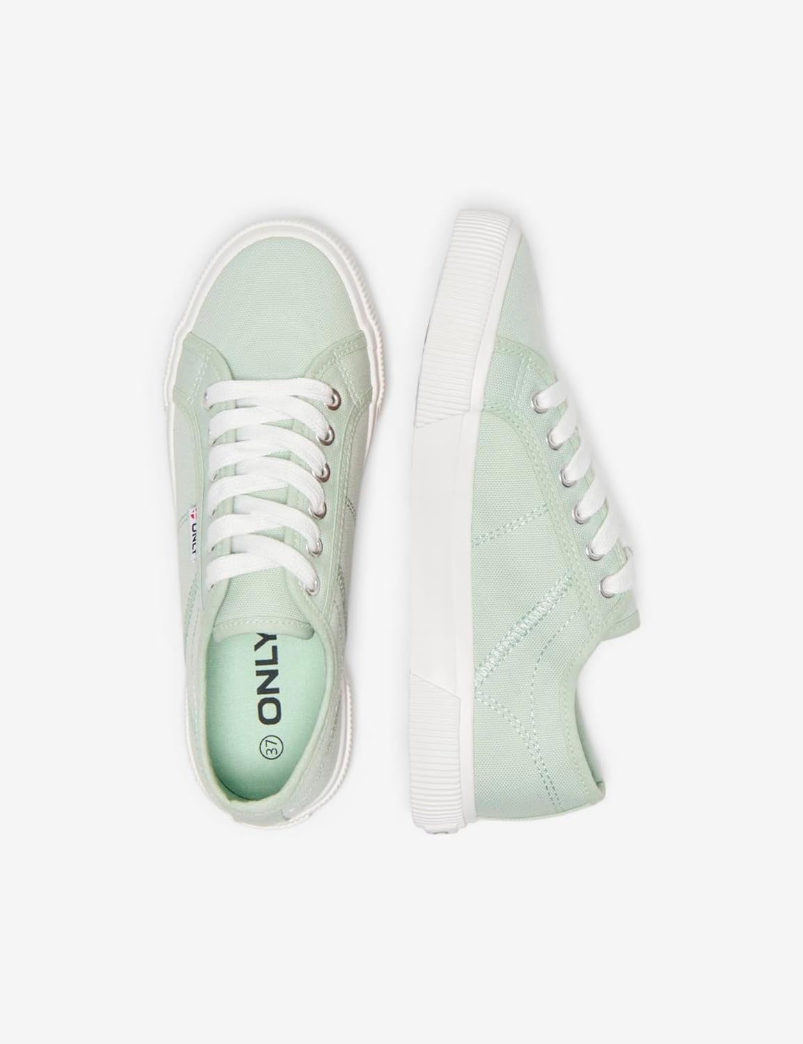 Detalle 2 de ONLY Damen Onlnicola Canvas Sneaker Noos – Sneaker aus Canvas für Damen
