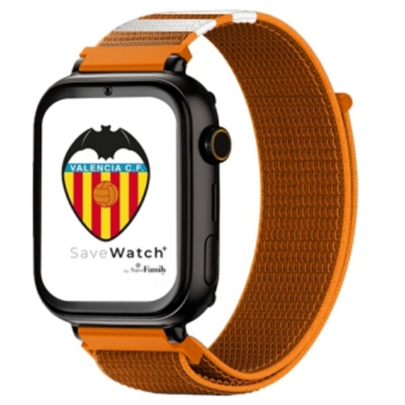 Detalle de SaveFamily Plus Smartwatch Ed. Valencia Negro con Correa Tela Naranja - Sin SIM