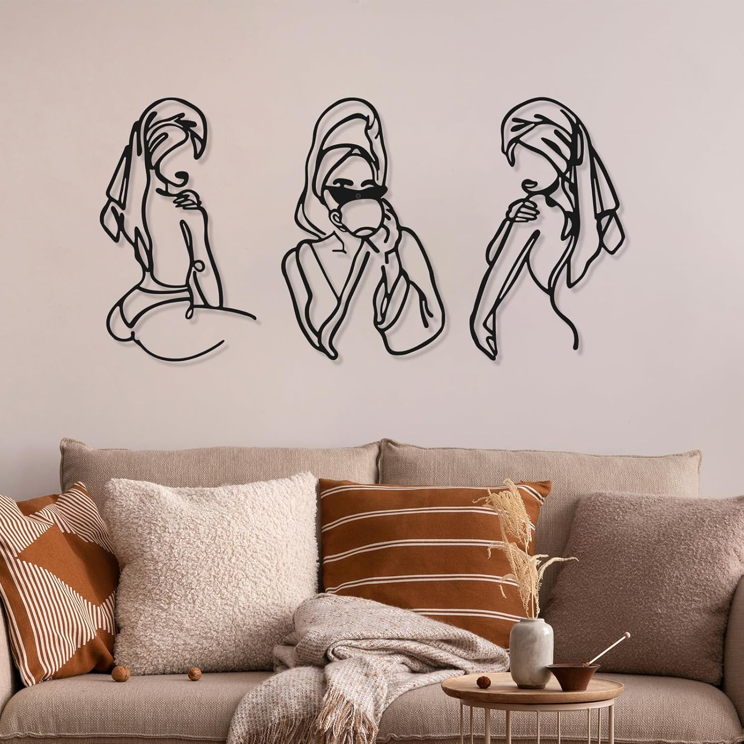 Thumbnail 6 de Lot de 3 décorations murales en métal