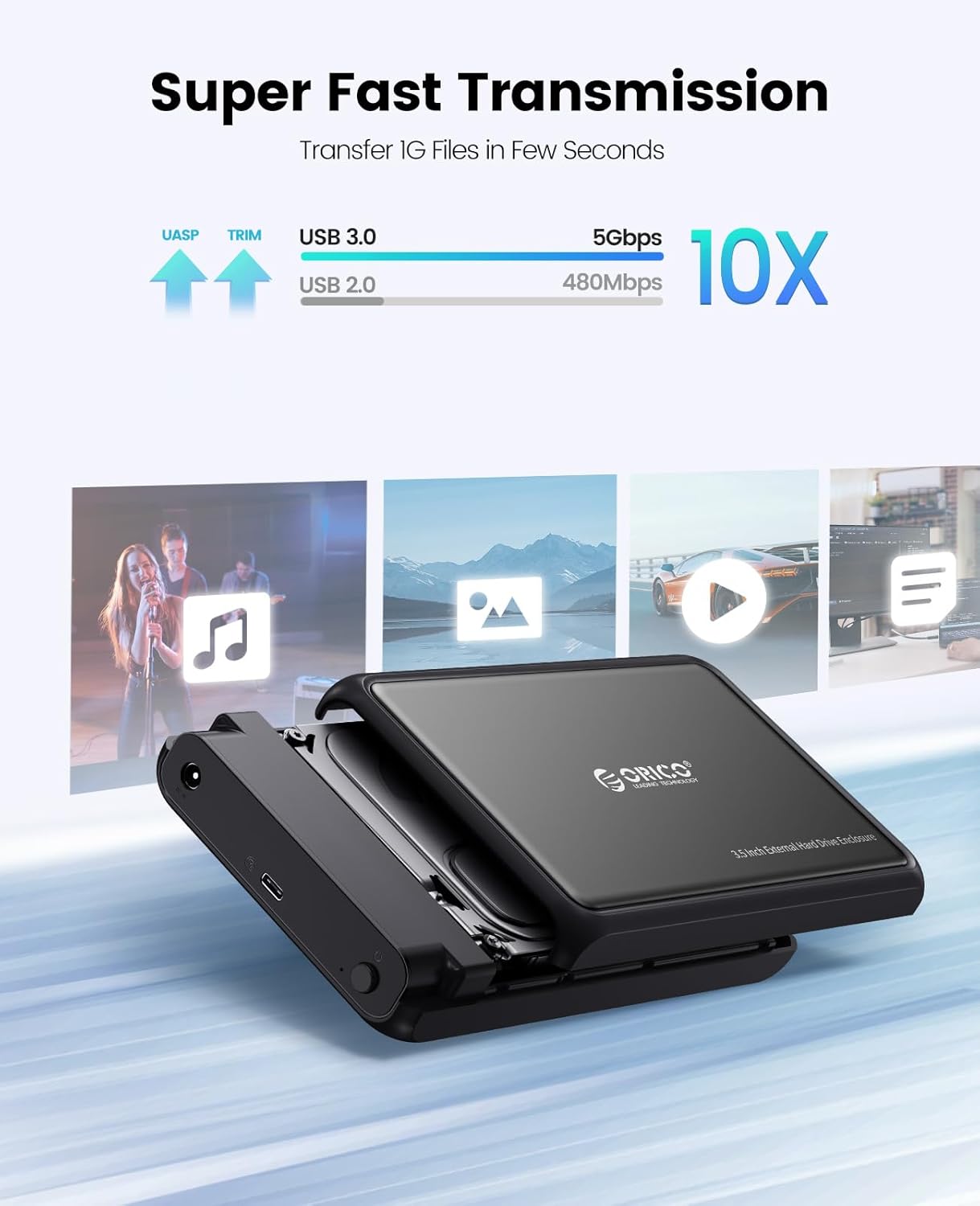 Thumbnail 3 de ORICO 3.5 Inch USB-C External HDD Enclosure (DDL35C3): A practical fix for portable, high-capacity SATA drives