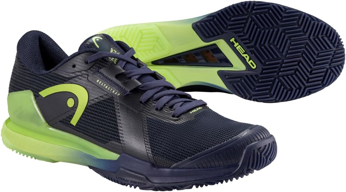 Detalle de HEAD Sprint Pro 4.0 Padel Men, Lime, Navy — Confort et adhérence pour le jeu rapide