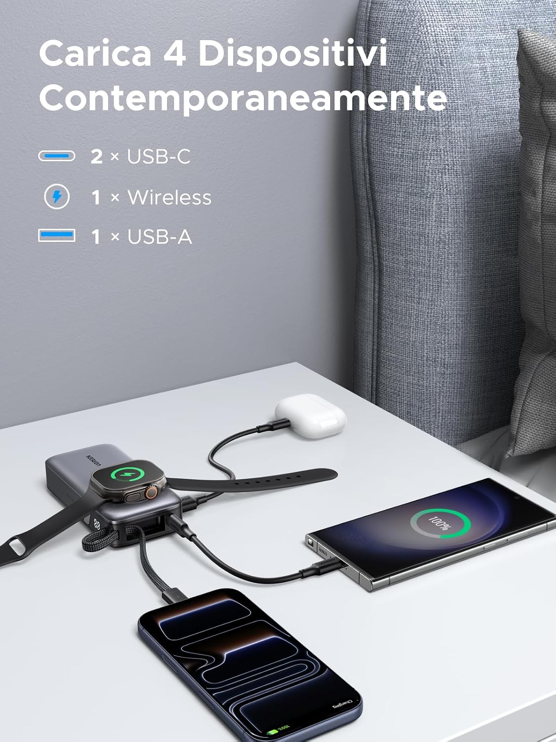 Detalle 2 de UGREEN Nexode Power Bank 10000 mAh