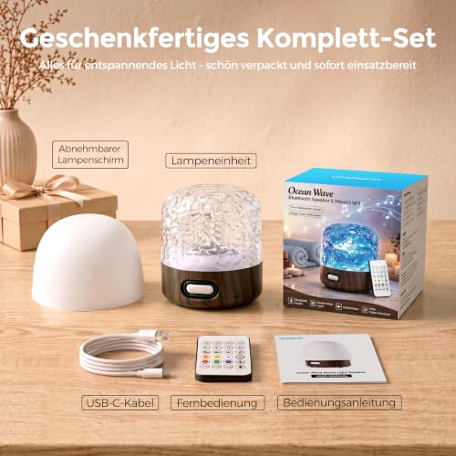 Thumbnail 8 de UPXNBOR Sternenhimmel Projektor Nachtlicht mit Bluetooth-Lautsprecher – 16 Farben, Ocean-Wave-Modus, IP54