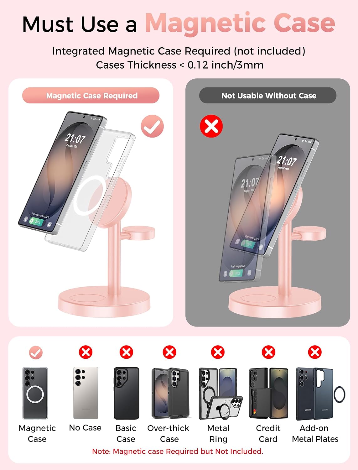 Detalle de Aeinidi 3-in-1 Wireless Charger 15W