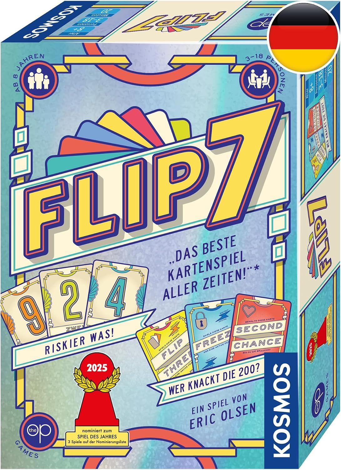 KOSMOS 685430 Flip 7 – Edizione tedesca: un party game di blackjack rapido per grandi gruppi