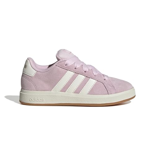 Thumbnail 7 de adidas Mixte Enfant Grand Court 00S – Chaussures enfant en cuir suede Clear Pink/Off White/Gum, 35 EU