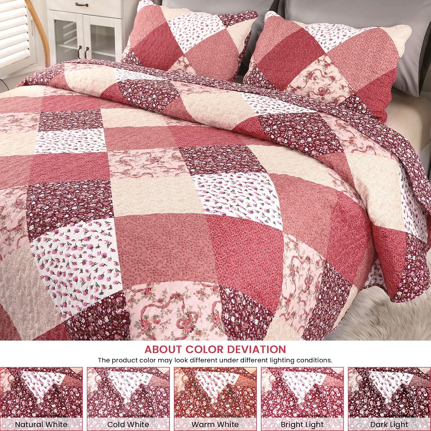 Thumbnail 5 de Qucover Quilted Bedspread King Size 230x250cm