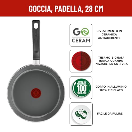 Detalle 2 de Lagostina Goccia Padella 28 cm con rivestimento ceramico antiaderente e Thermo-Signal