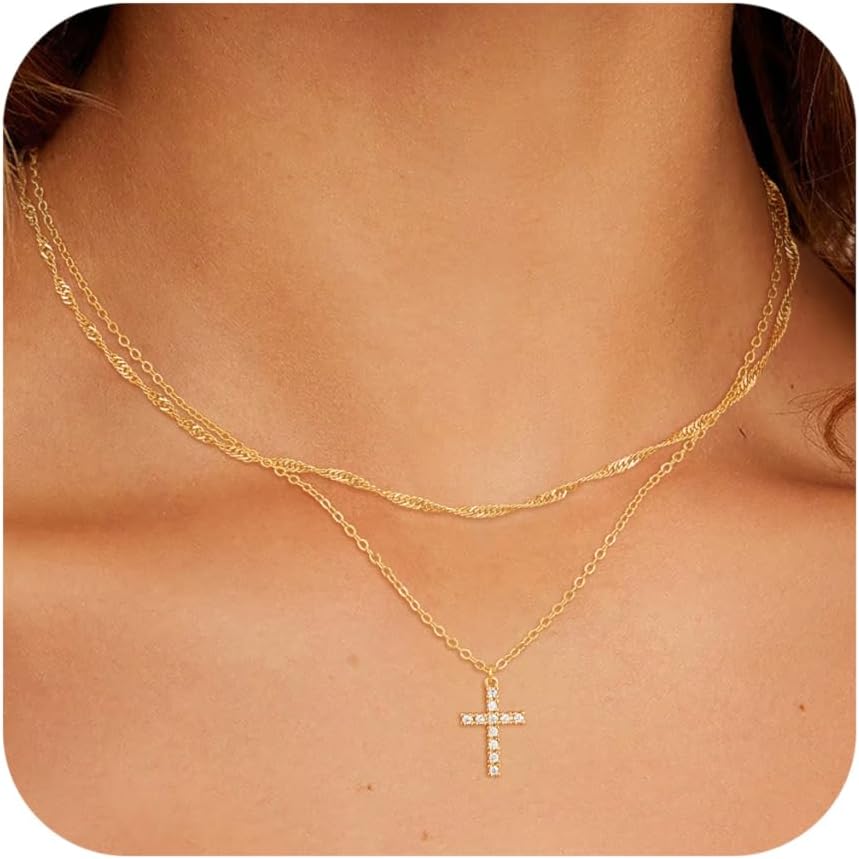 Detalle de GRCLD Cross Necklace 14K Gold-Plated