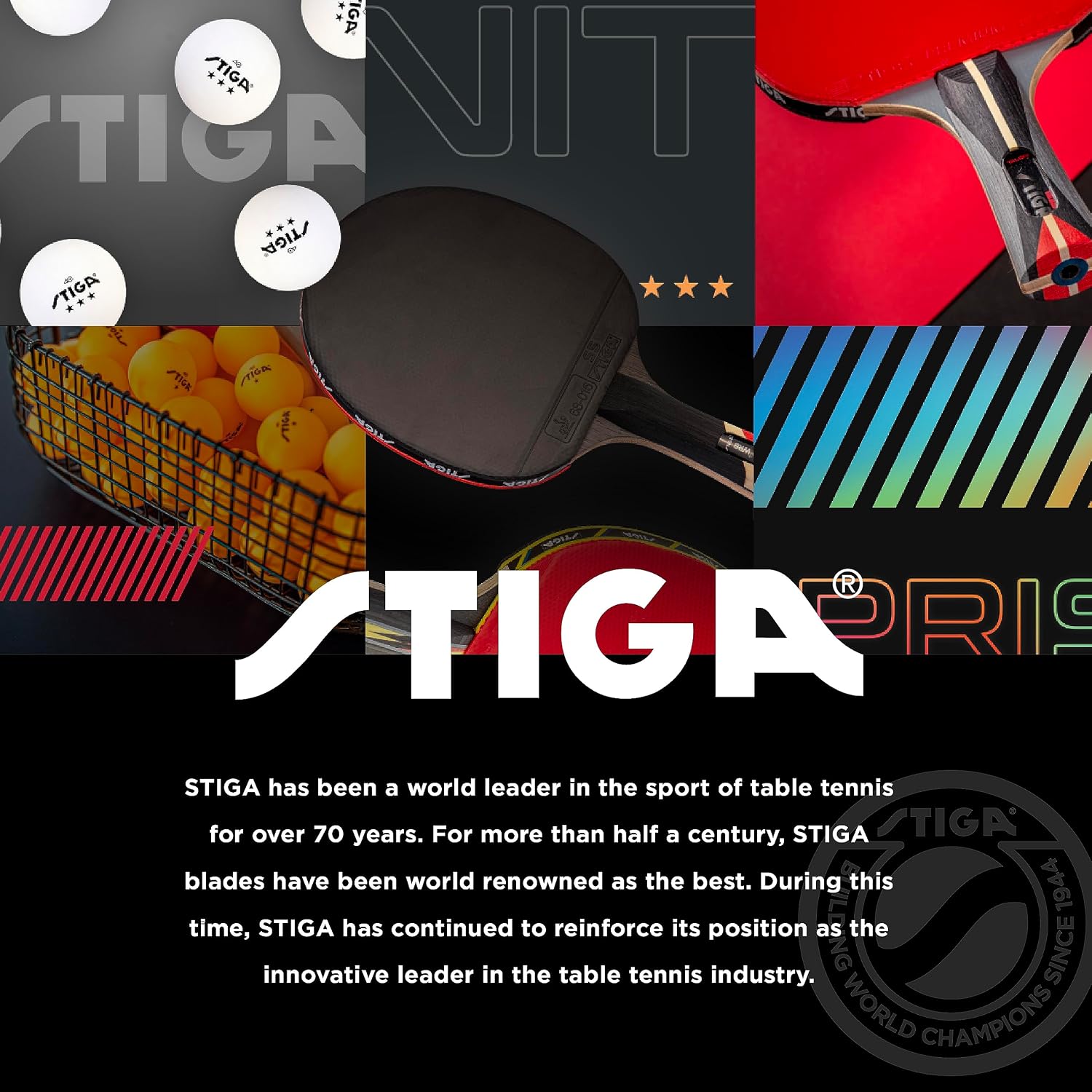 Detalle 2 de STIGA Premium 2-Player Ping Pong Paddle Set with ITTF-Approved Paddles