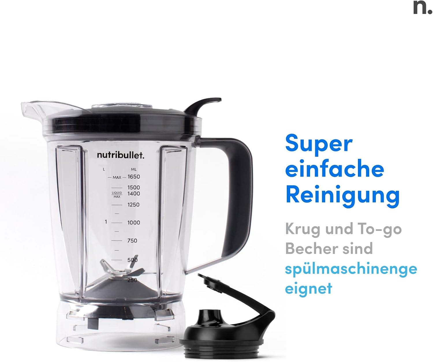 Thumbnail 6 de Nutribullet Full Size Blender NBF450DG – 1000 W, 1,8 L Krug inkl. Zubehör