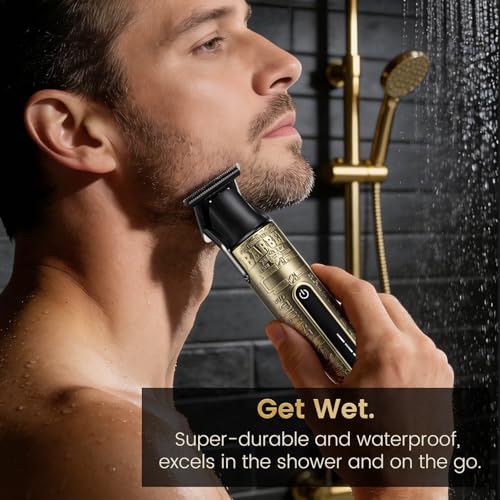 Detalle de YIDON Maquina de Afeitar Hombre y Cortar Pelo con Carga Tipo-C – IPX6, kit completo y uso húmedo/seco