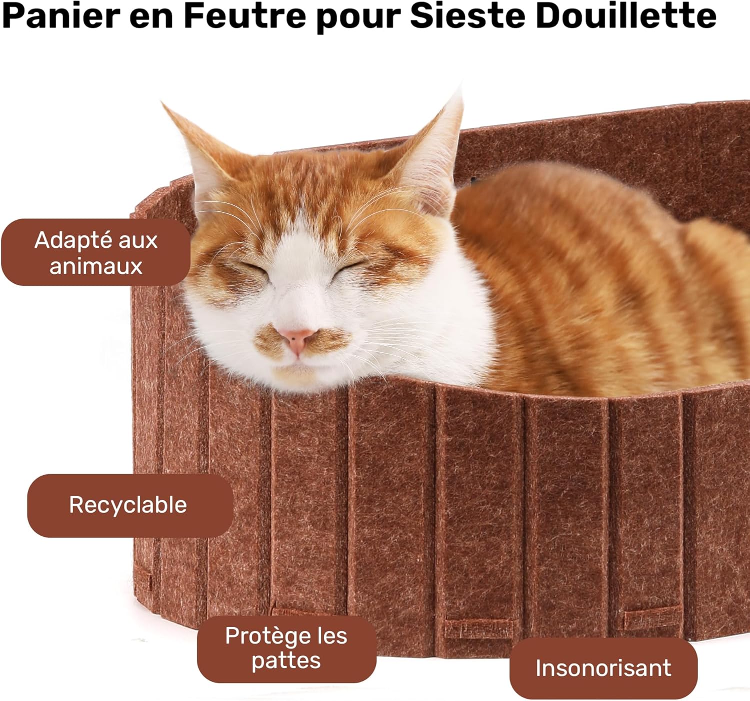 Thumbnail 3 de FUKUMARU Griffoir pour Chat semi-ouvert en forme de canapé 61 cm, caramel