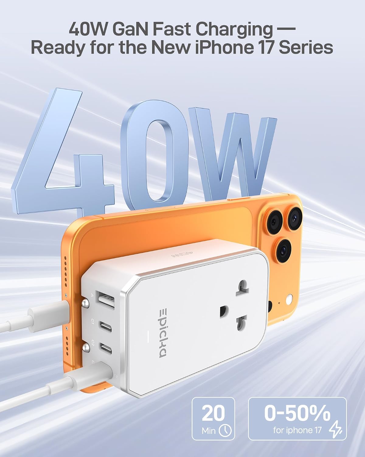 Detalle 2 de EPICKA Universal Travel Adapter 40W