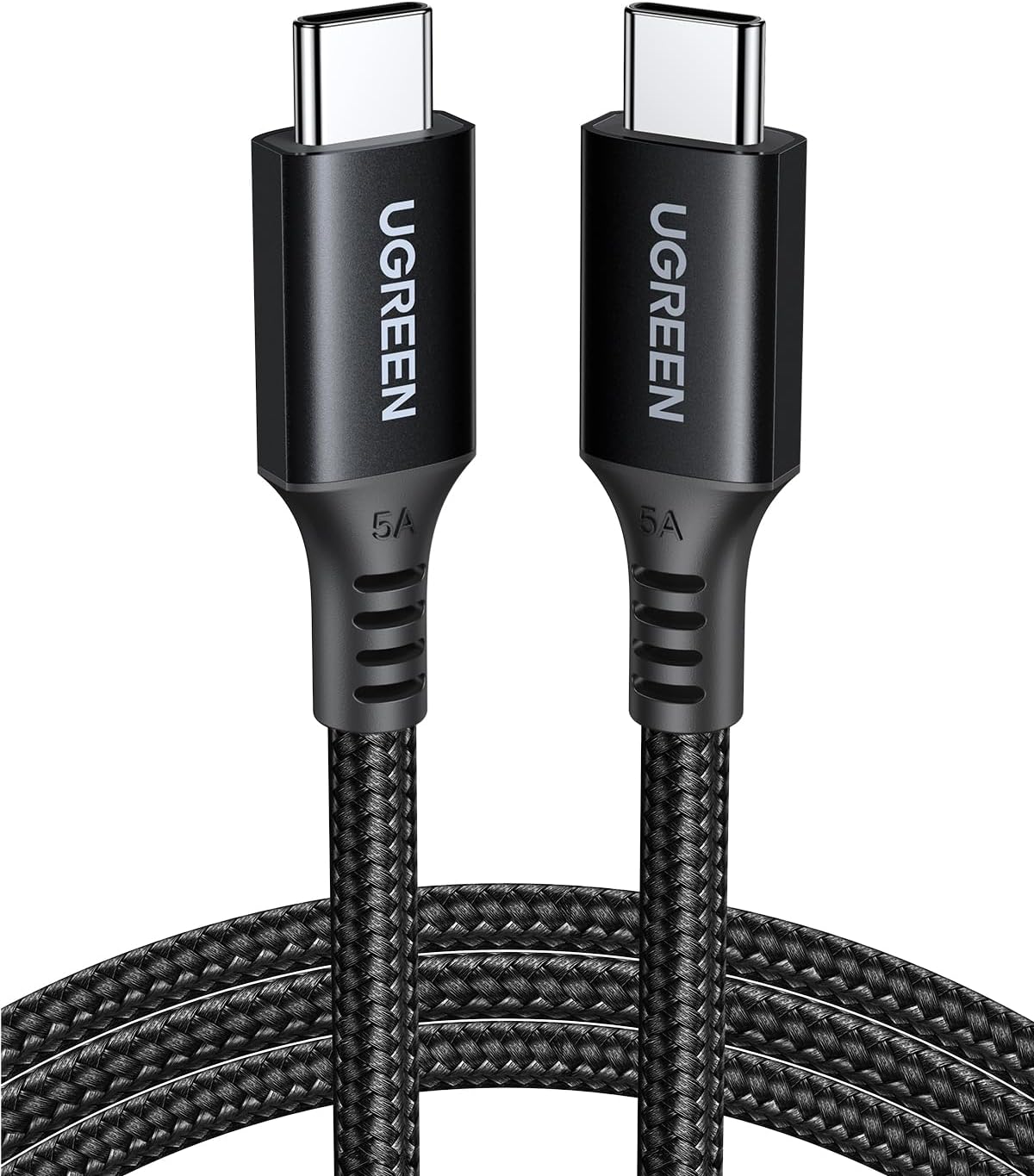 Detalle de UGREEN USB Type-Cケーブル 1m、最大100W・5A対応、ナイロン編組、480Mbpsデータ転送