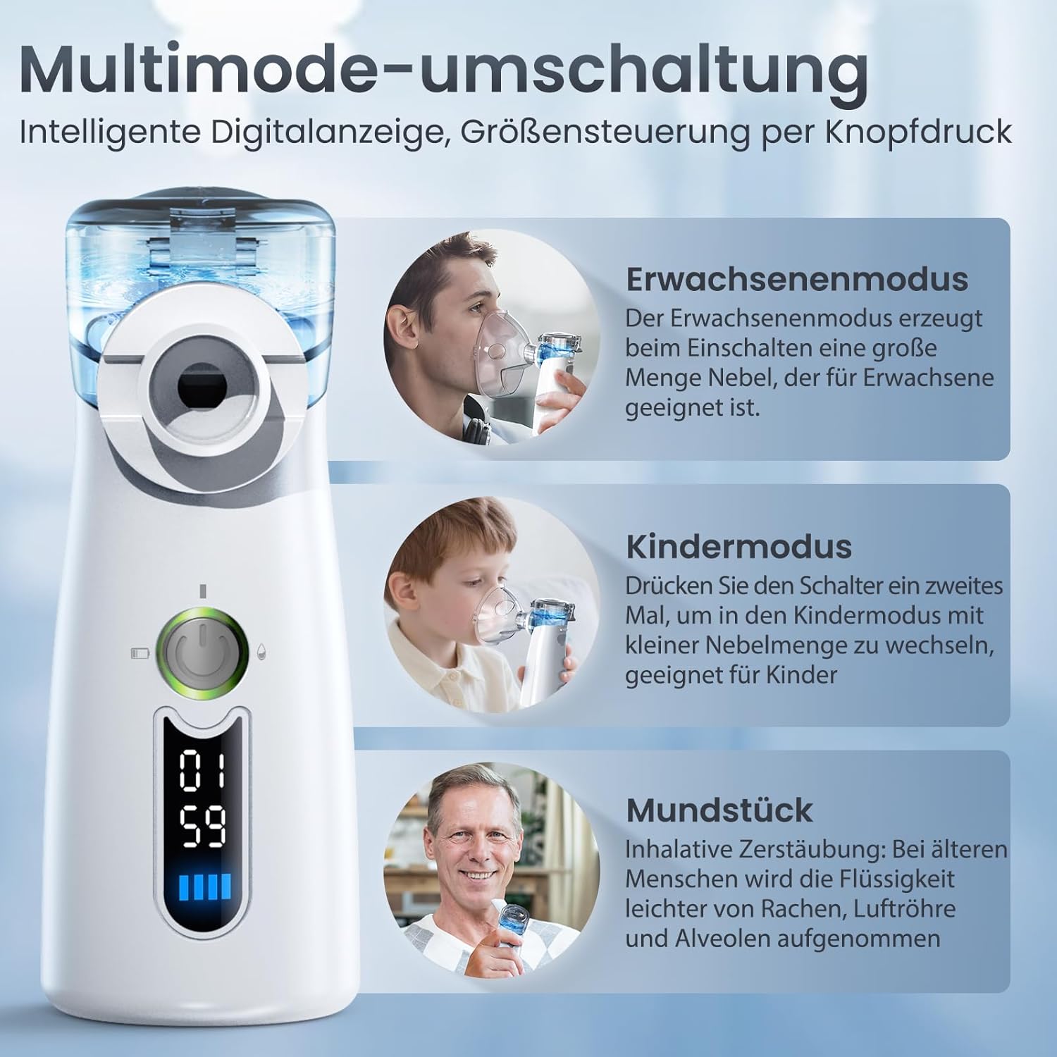Detalle 2 de Bntath Inhalationsgerät Ultraschall 120 kHz