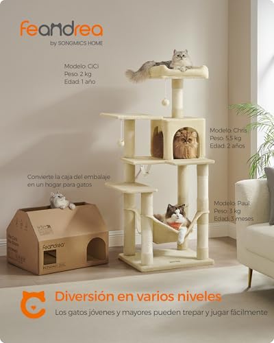 Detalle de FEANDREA árbol para gatos de 137,7 cm