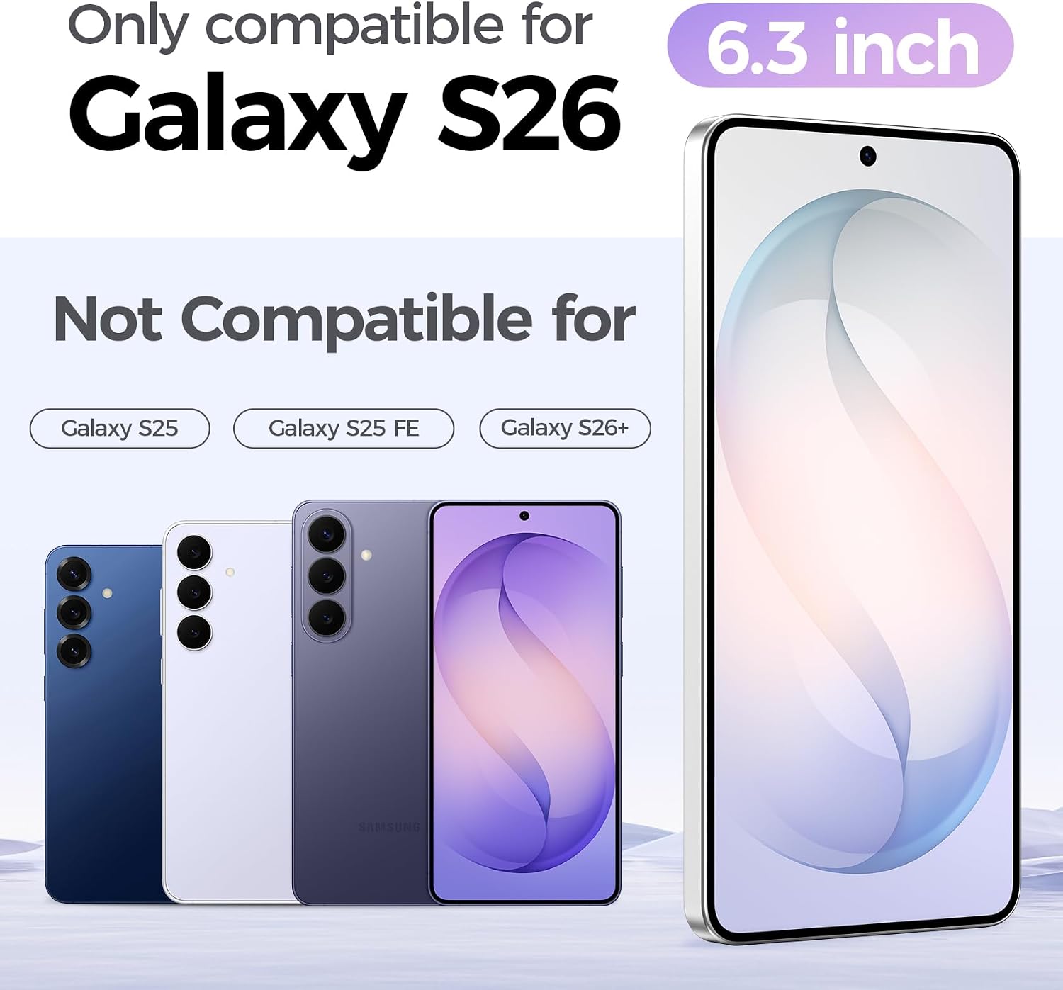 Detalle de Niphabe 3 Pack tempered glass S26 5G
