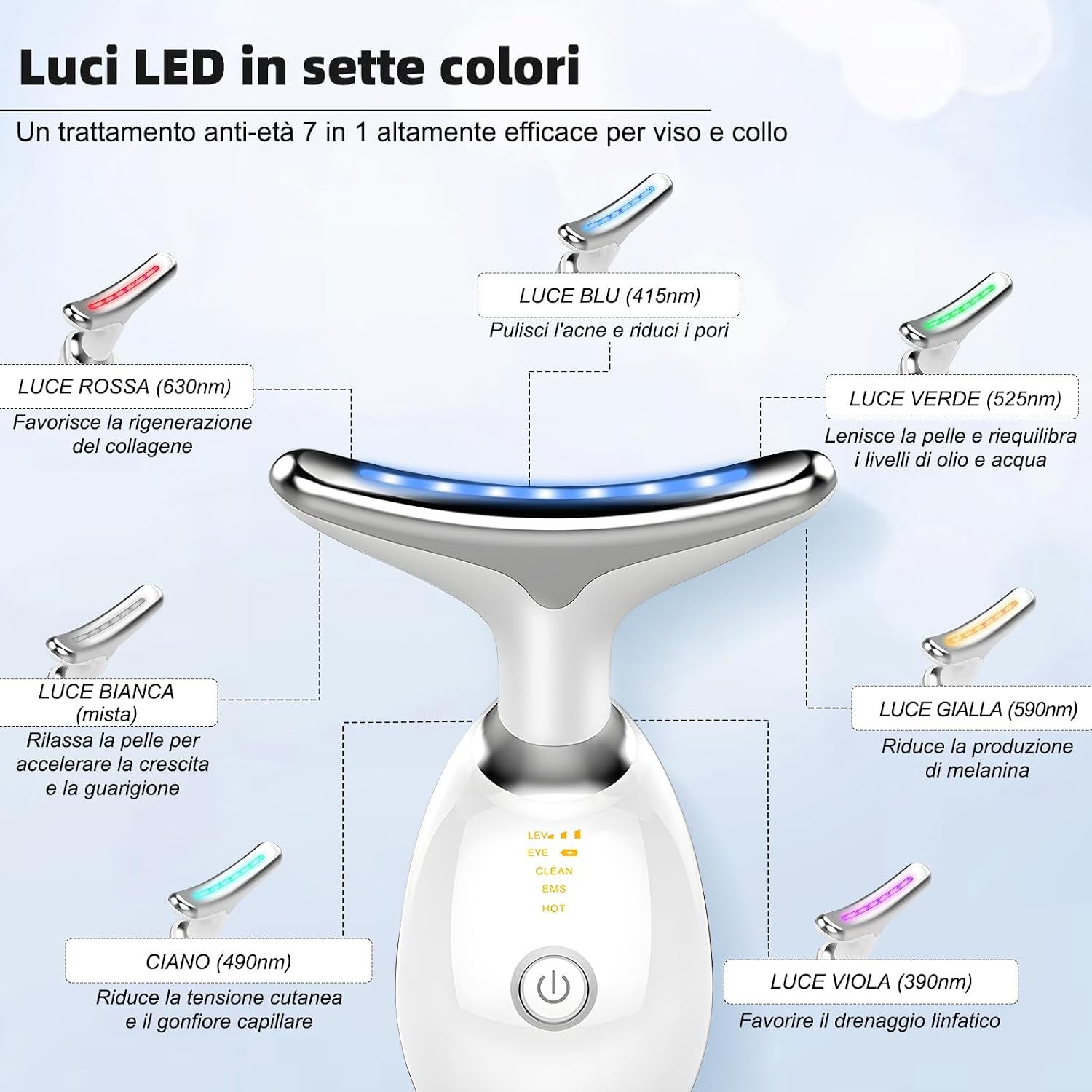 Detalle de Face Massager LED EMS Sculptor 45°C