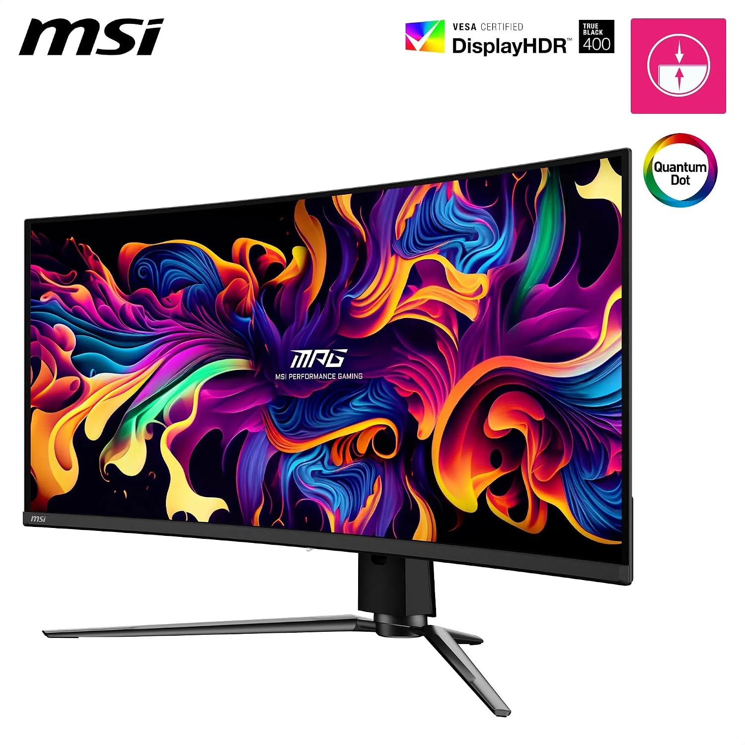 Detalle de MSI MPG 341CQPX QD-OLED 34-inch UWQHD curved gaming monitor (3440 x 1440, 240Hz)