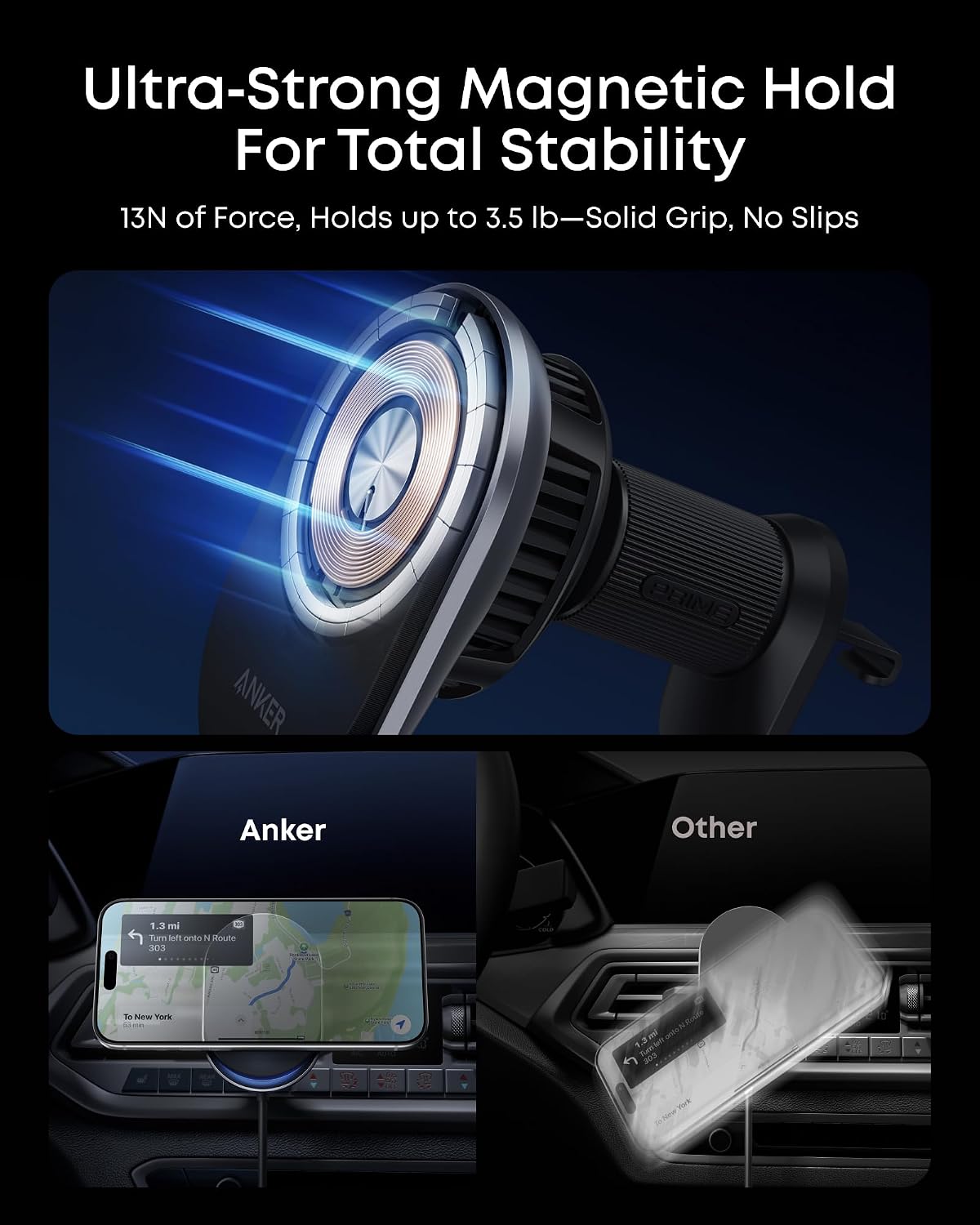 Thumbnail 6 de Anker Prime B2933 Qi2 25W Wireless Car Charger with AirCool