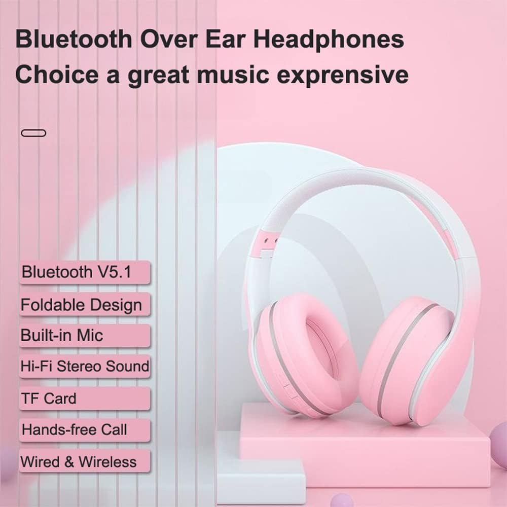 Thumbnail 6 de Usoun Cuffie Wireless Over-Ear per bambini con Bluetooth 5.1 e microfono, rosa
