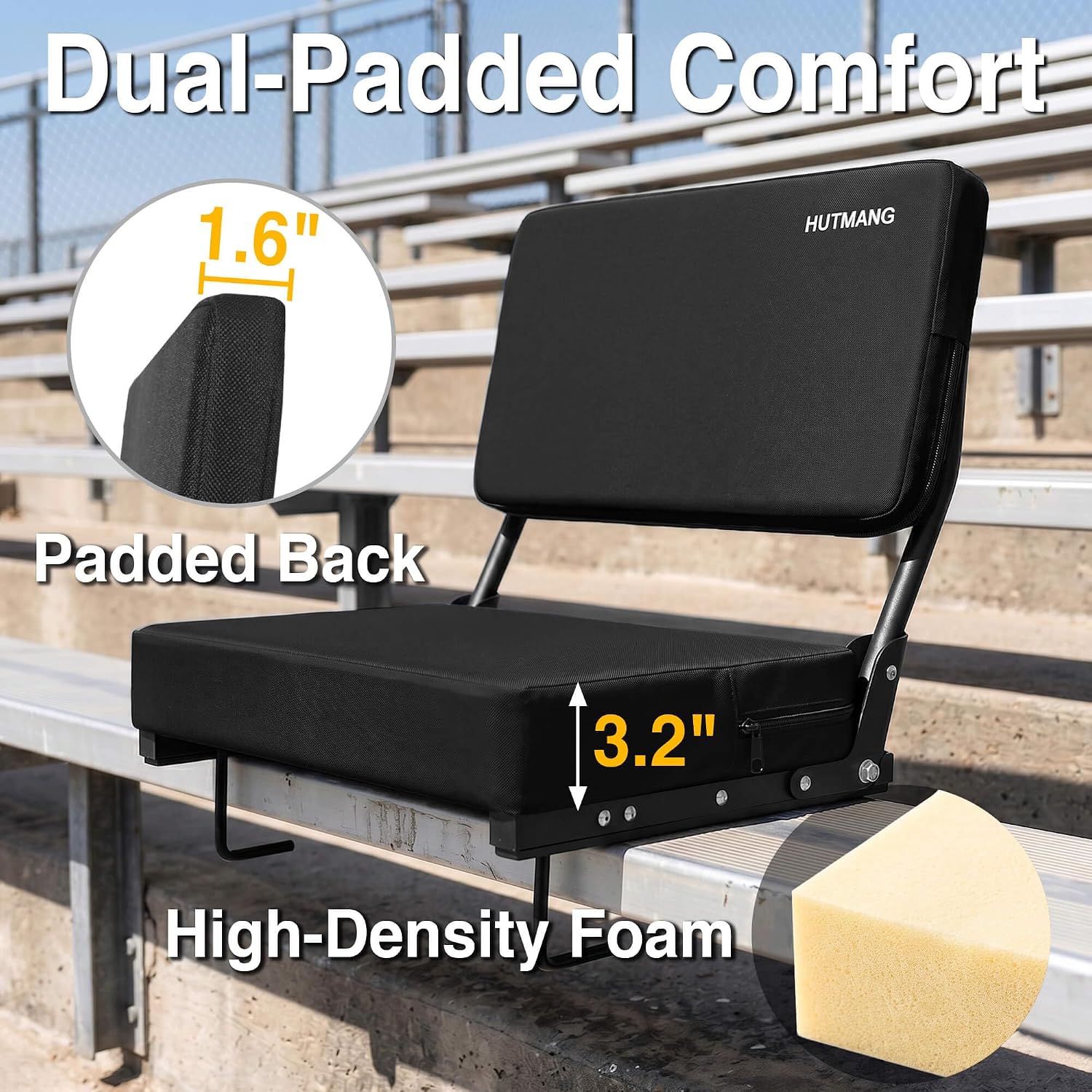 Thumbnail 5 de HUTMANG Chair Stadium Seat 330LBS