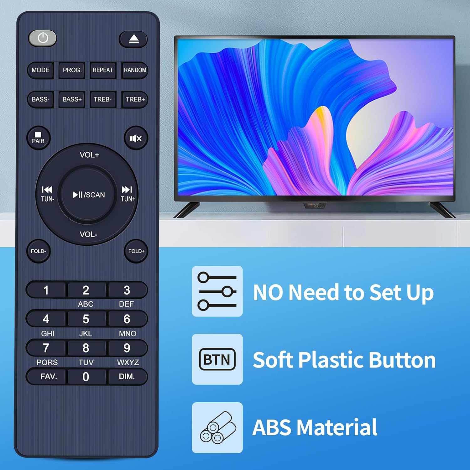 Detalle 2 de TCNOUMT Replacement Remote for Oakcastle HIFI500