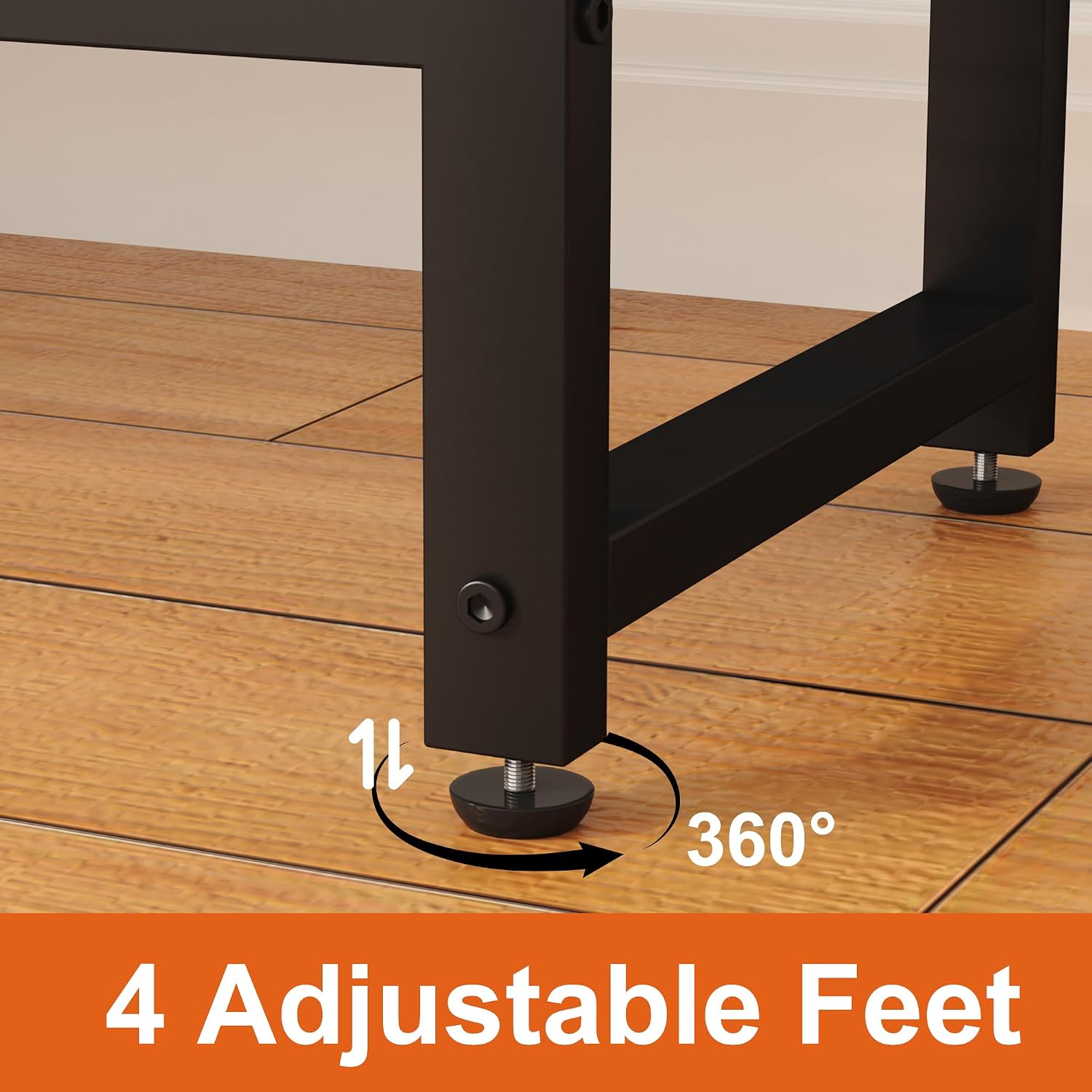 Thumbnail 6 de HOMEFORT HB-XD572-A-BBR03 Shoe Bench, Rustic Brown MDF Top and Metal Frame