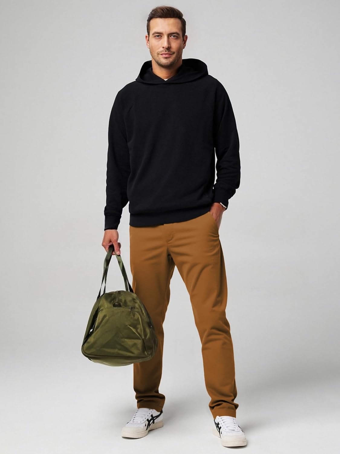 Thumbnail 2 de JMIERR Men's Chino Pants: Casual Elastic Waist, Tapered Fit for Everyday Comfort