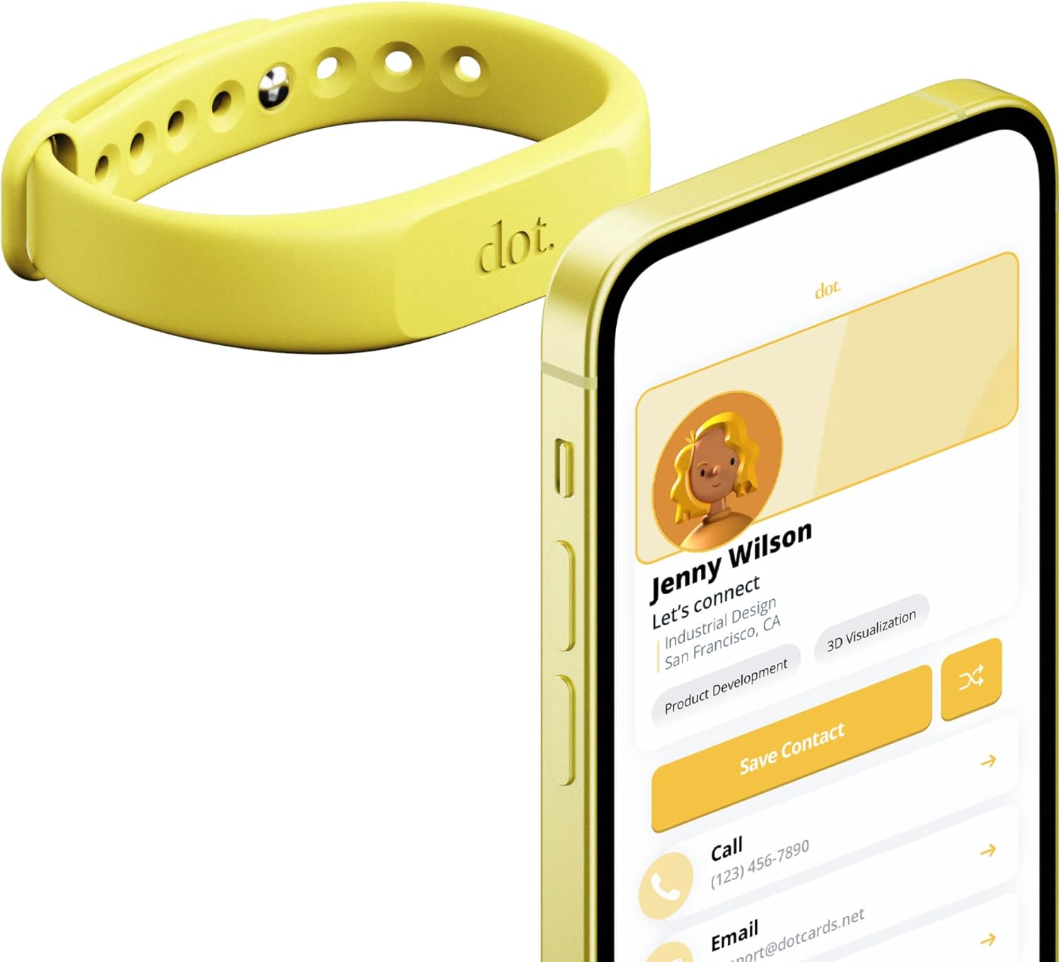Thumbnail 5 de dot. Band - Digital Business Card Wristband (Sand)