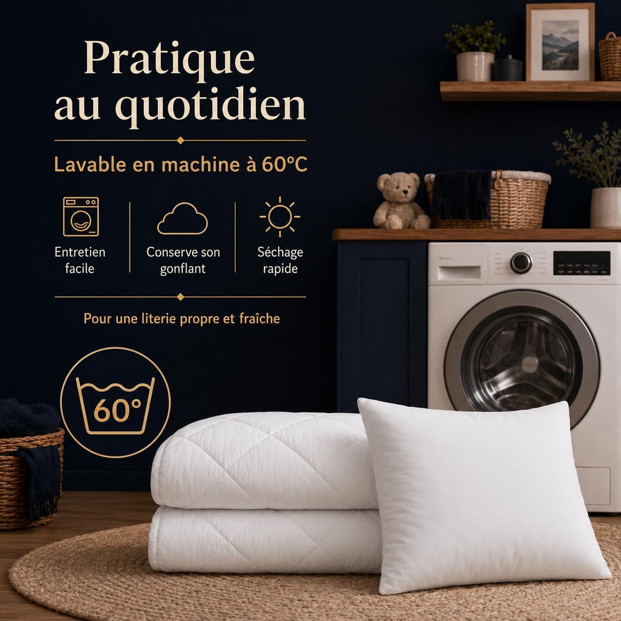 Detalle 2 de SOHYGGE QUILT02261 Children's Duvet Set, 100 x 135 cm, 4 Seasons