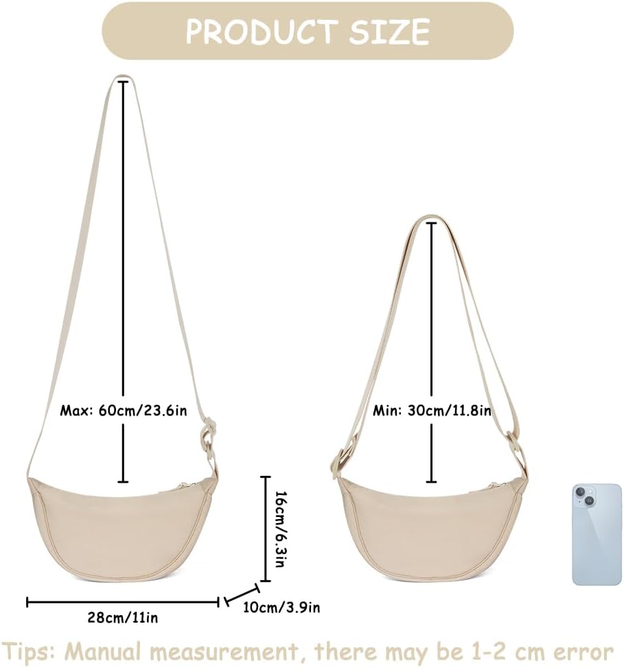 Thumbnail 1 de Aucuu Sac Bandoulière Croissant de Lune pour femme