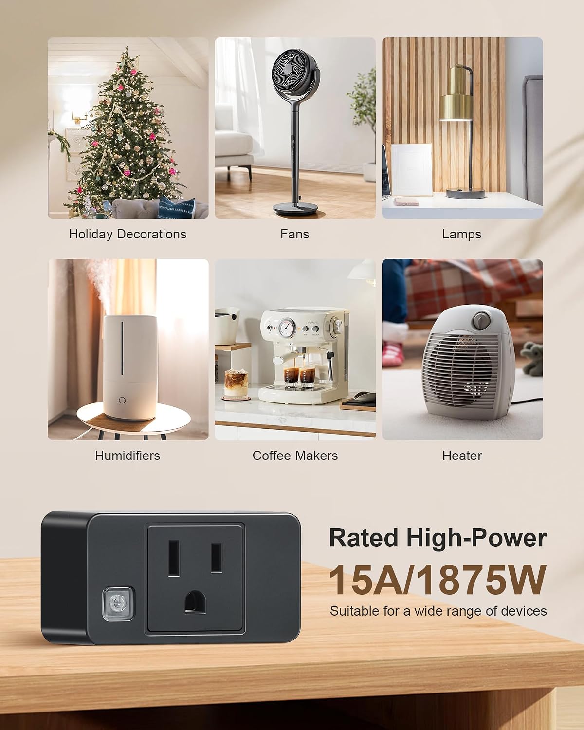 Thumbnail 6 de treewell THRS25E Remote Control Outlet, 200-Foot Range, 5 Outlets