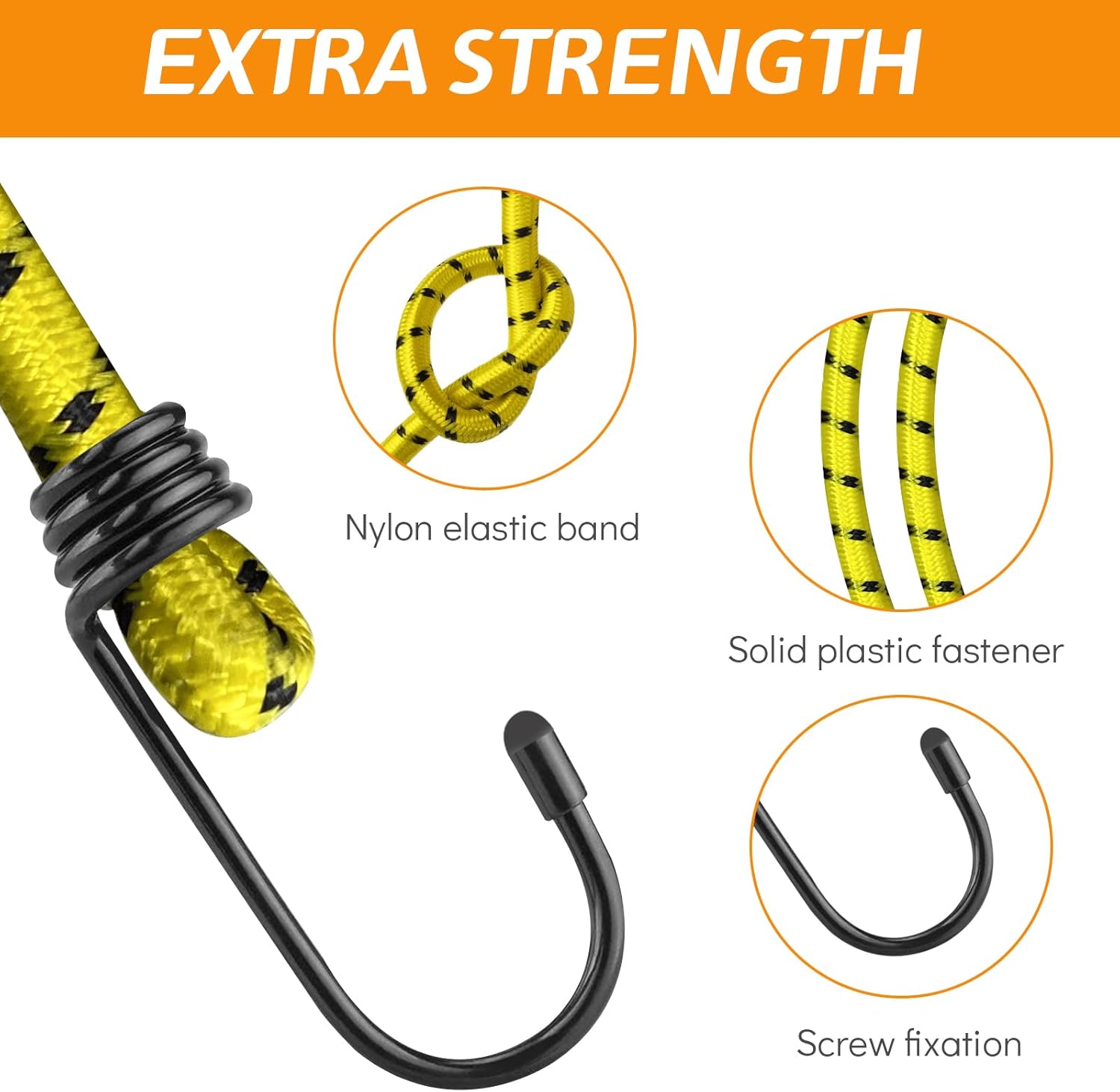 Thumbnail 2 de Jsdoin Bungee Cords 12-Pack Heavy Duty