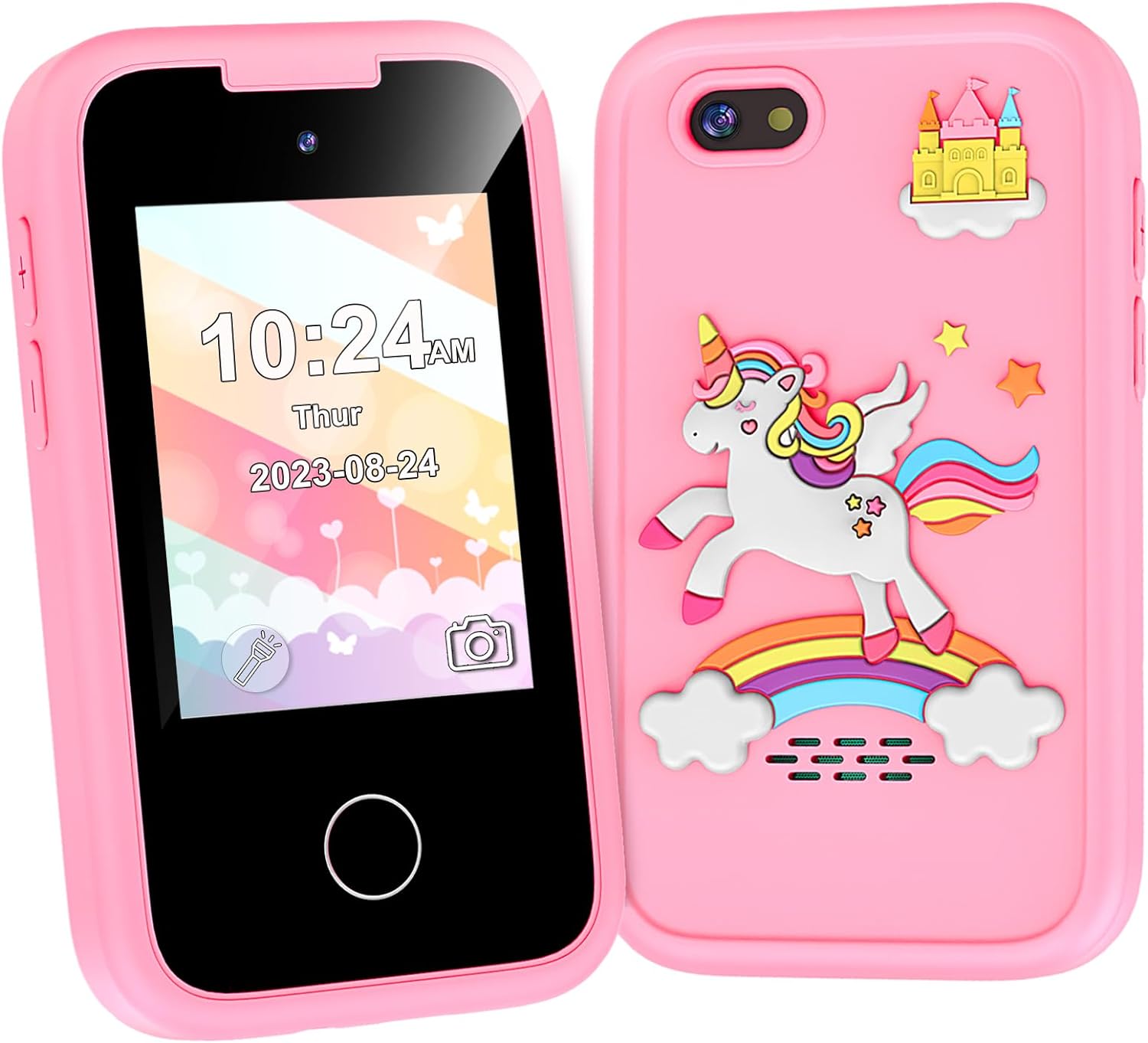 Detalle de WEOLULI PH05 Kids Toy Phone with Camera, Learning Games, and Music