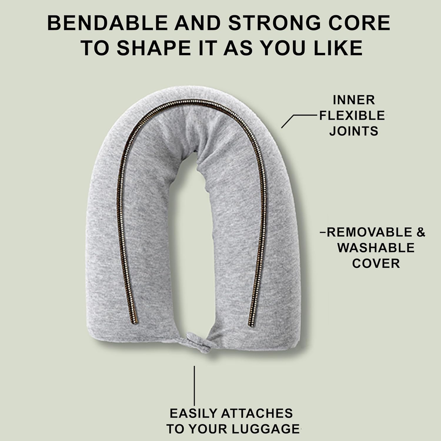 Detalle de Dot&Dot Twist Memory Foam Travel Pillow for Airplanes