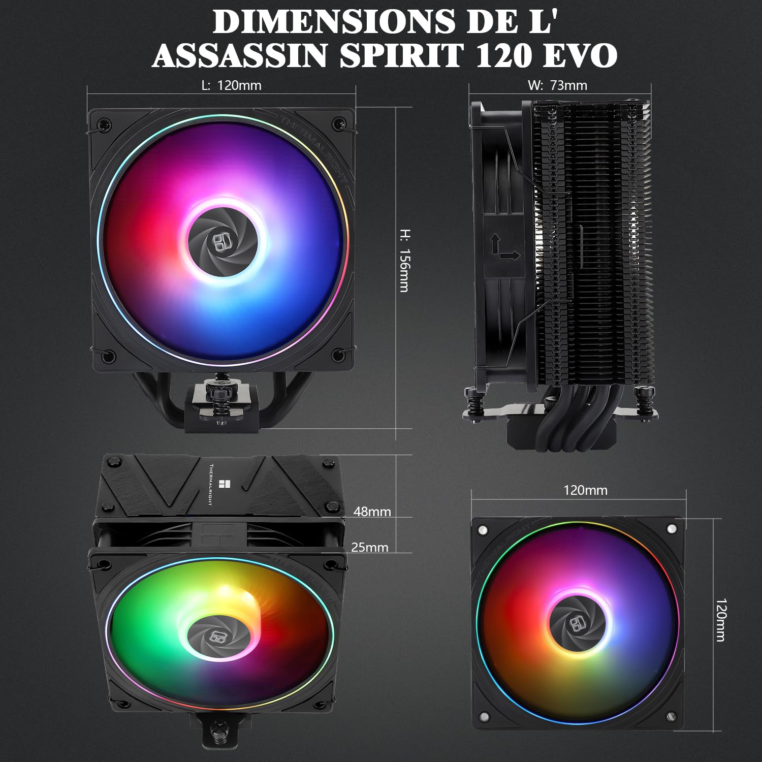 Thumbnail 5 de TR Assassin Spirit 120 EVO Enfriador de CPU 156 mm
