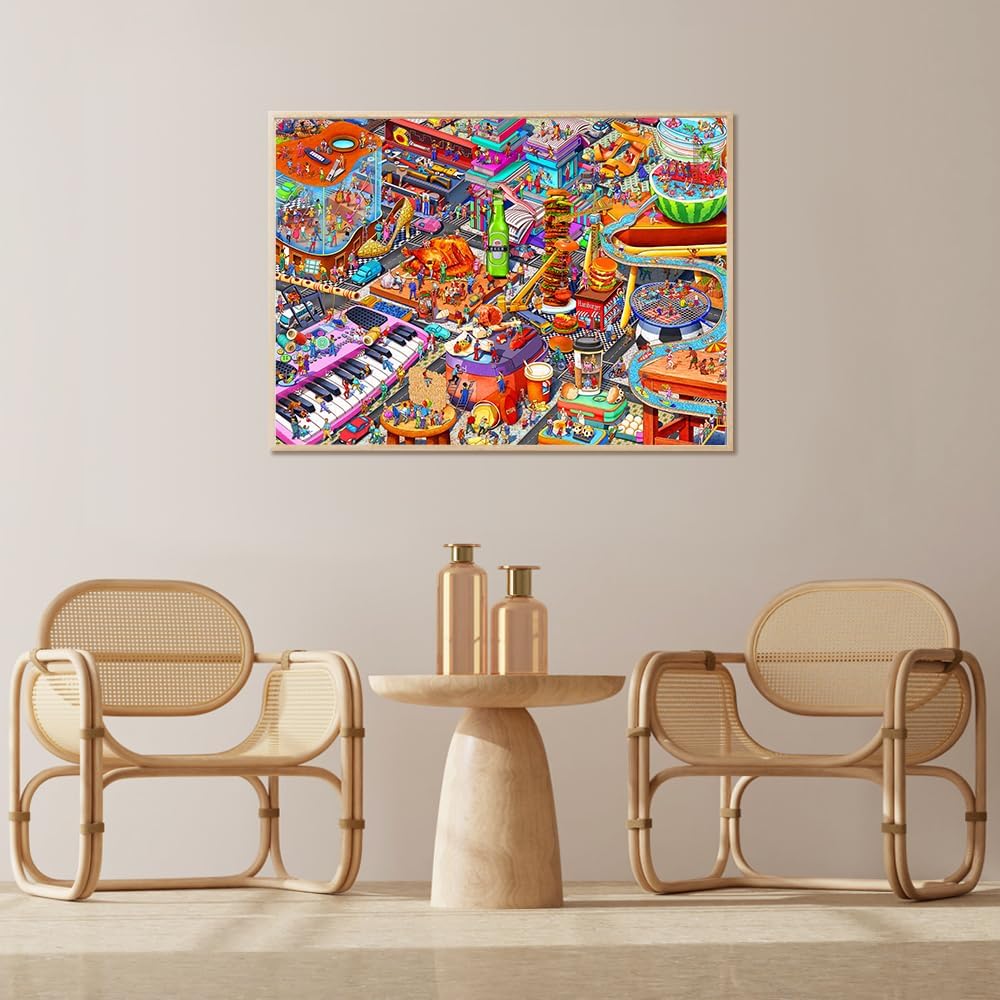 Detalle 2 de Little People’s World 1000-Piece Jigsaw Puzzle for Adults – Challenging Theme from Lilliputian Parties