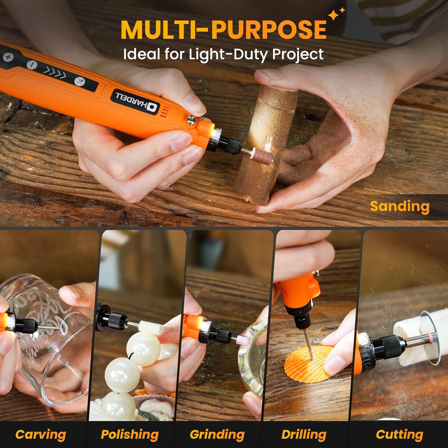 Thumbnail 6 de HARDELL cordless rotary tool kit 69 accessories