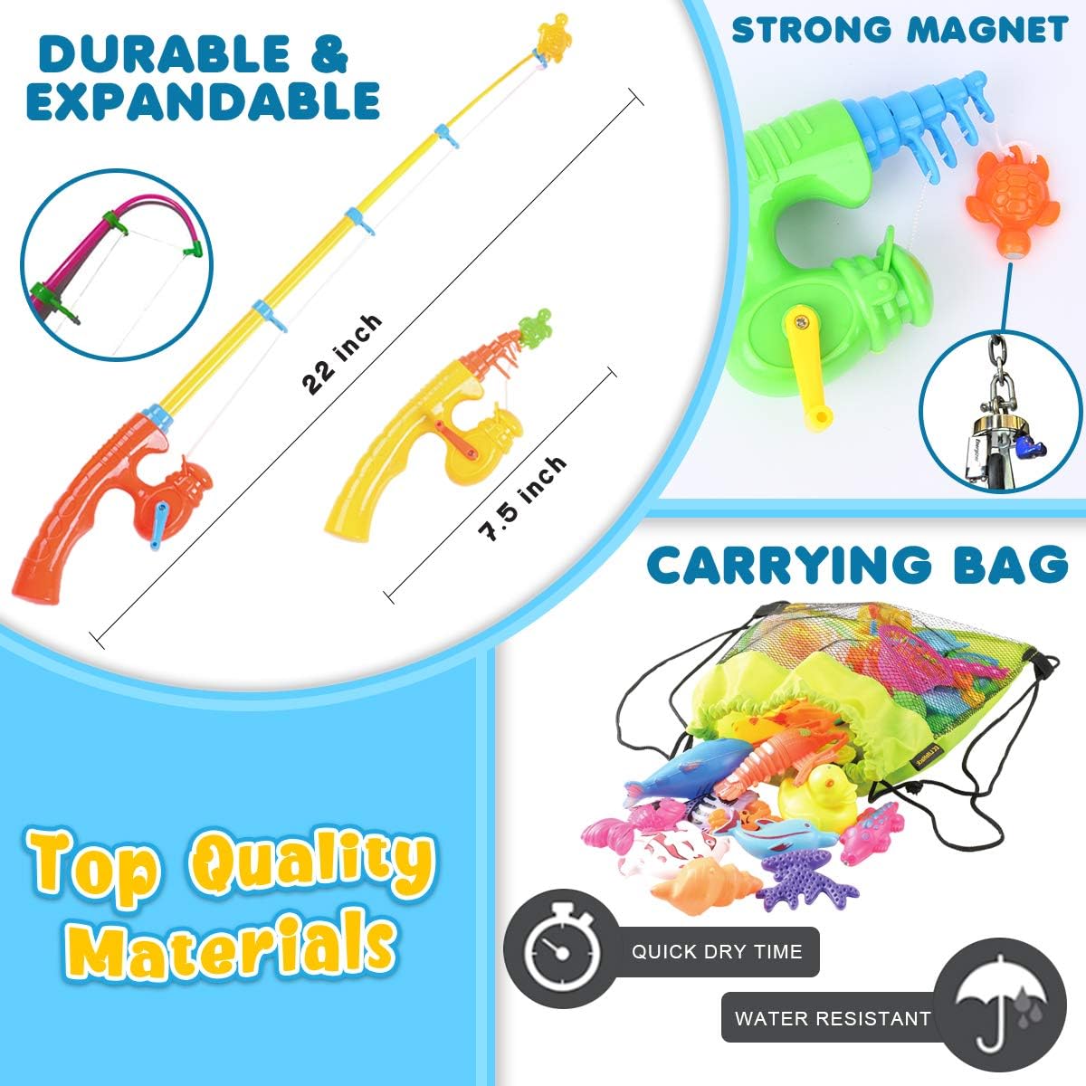 Detalle de Goody King Magnetic Fishing Game Pool Party Pole Rod Net