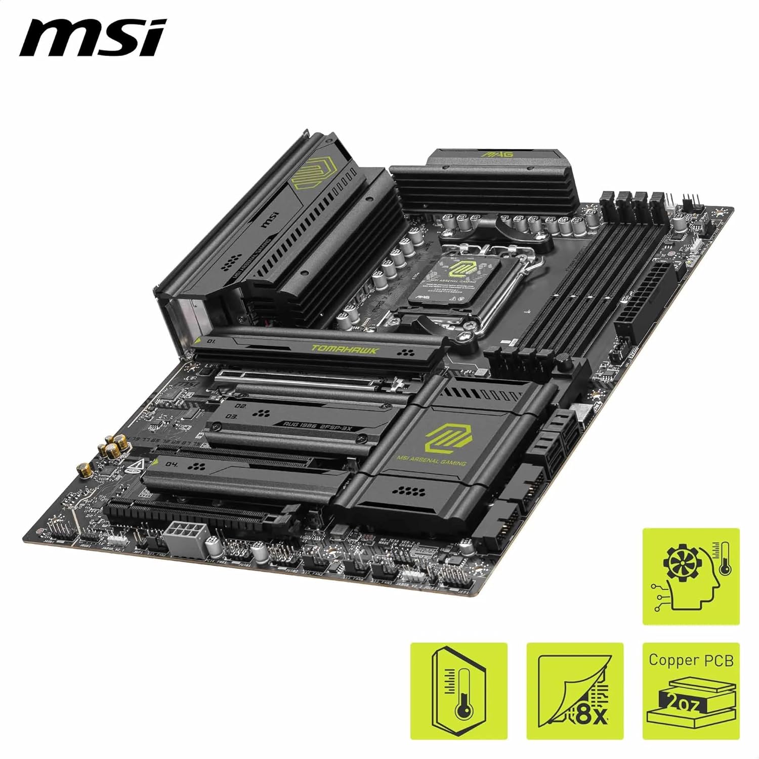 Thumbnail 3 de MSI MAG X870E TOMAHAWK WIFI (ATX) AM5 motherboard with Wi‑Fi 7 and PCIe 5.0