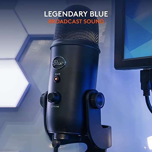 Thumbnail 2 de Logitech Creators Blue Yeti USB Microphone for PC & Mac (Blackout) with Blue VO!CE, 4 Pickup Patterns
