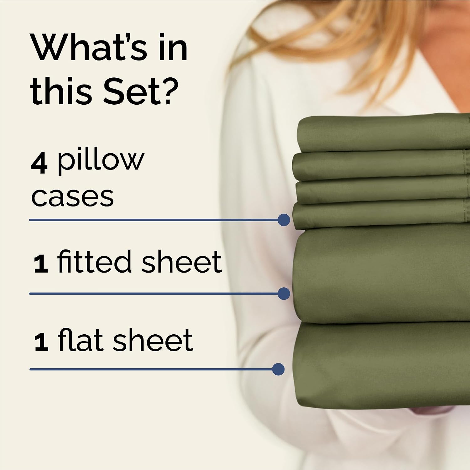 Detalle 2 de King 6 Piece Sheet Set - Comfy Breathable & Cooling in Sage Green