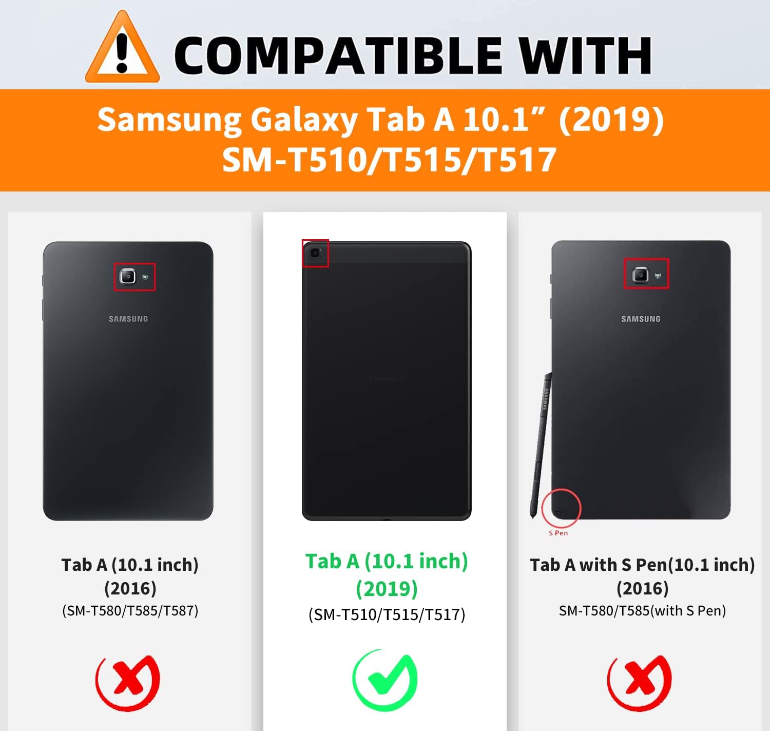 Detalle 2 de LSPCASA Funda para Samsung Galaxy Tab A 10.1👩💻 con ranuras