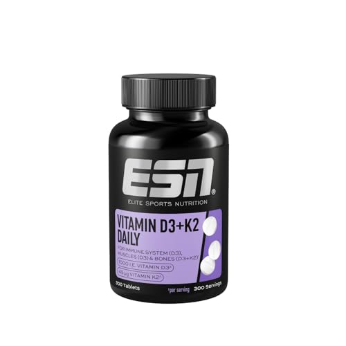 Detalle de ESN Vitamin D3 + K2 Daily 300 Tabletten – 1000 I.E. D3 + 45 µg K2 (MK-7) pro Tag