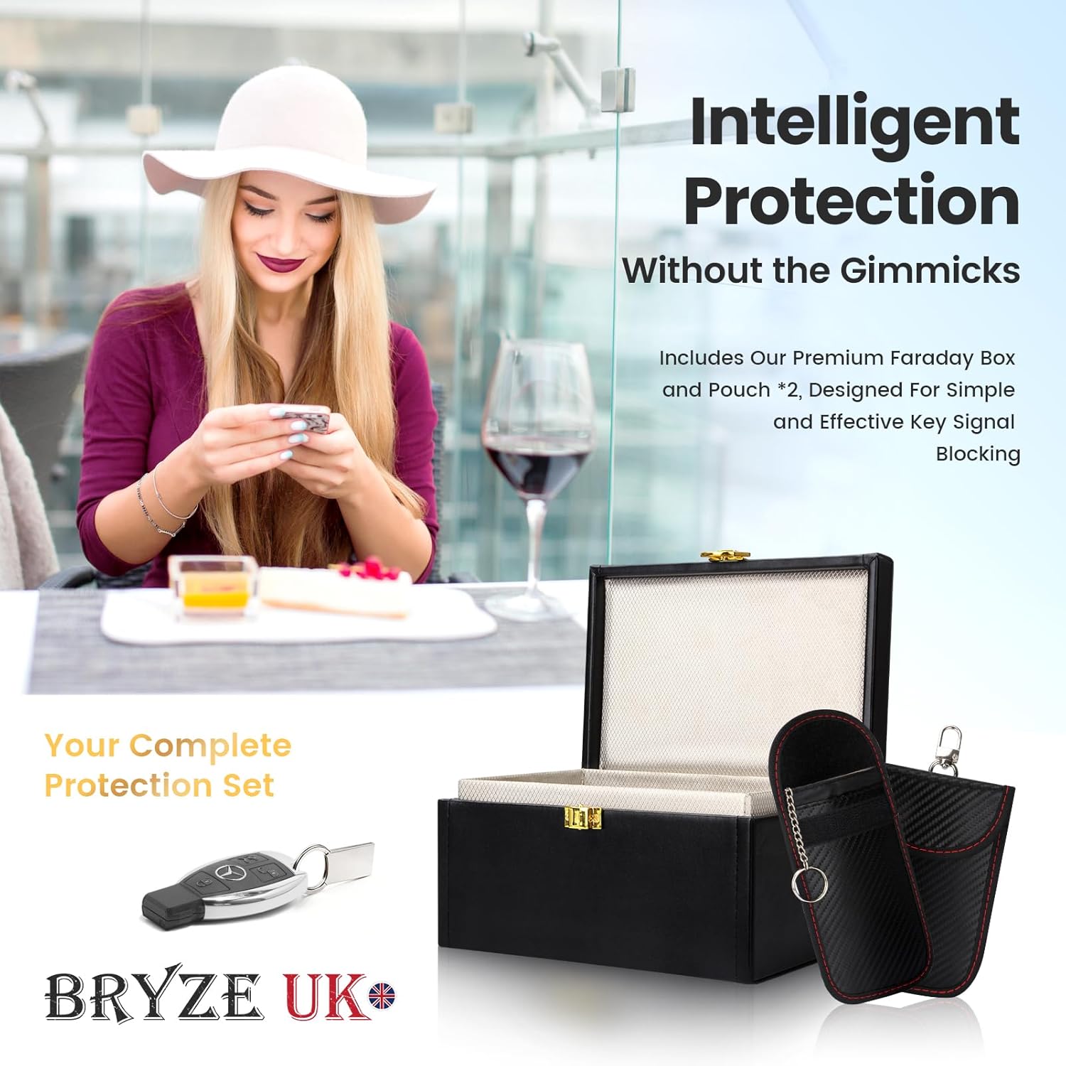 Thumbnail 5 de Bryze Faraday Box and Pouch 2 Pack: Dual-Layer RF Shield for Keyless Car Security