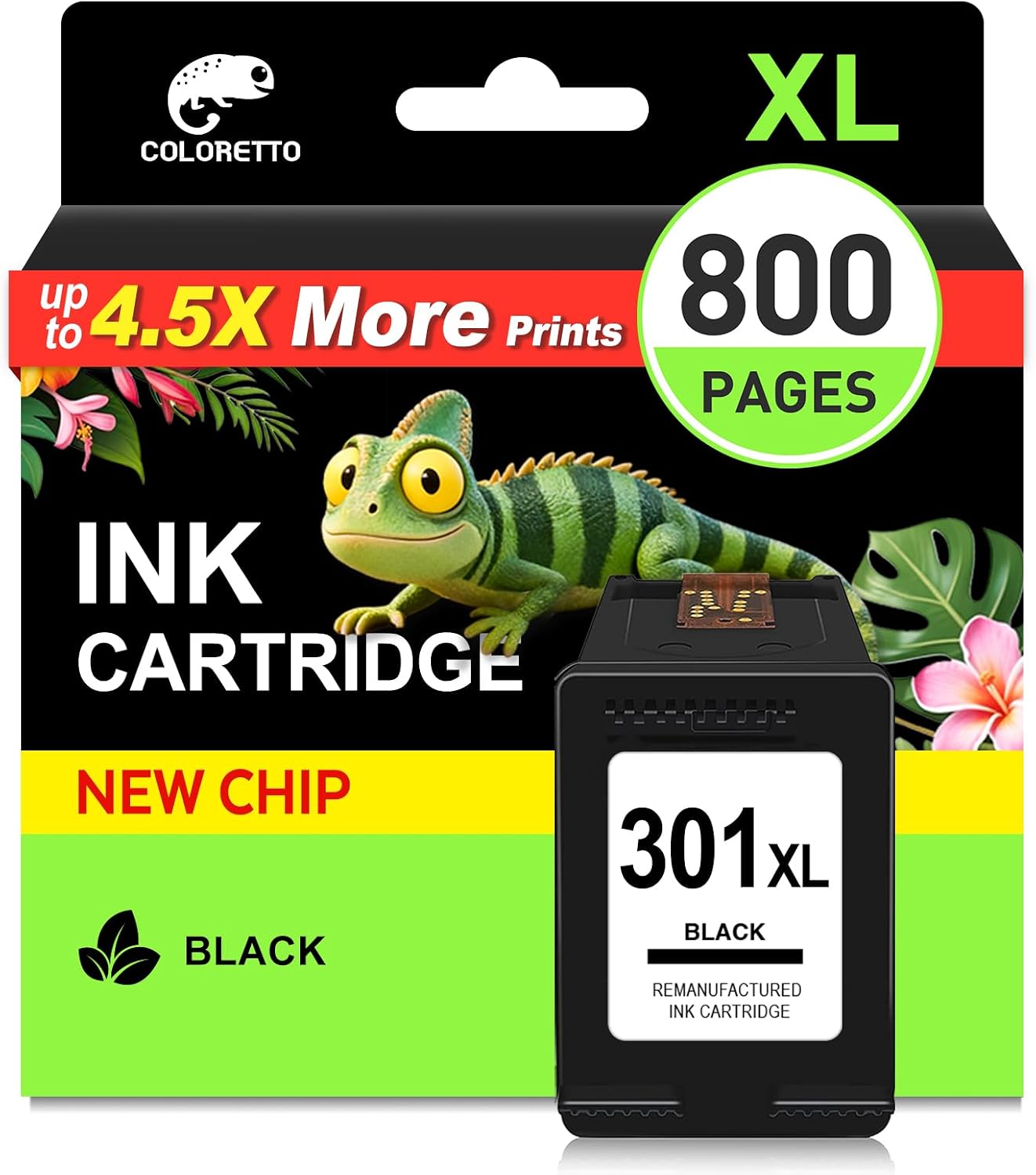 Detalle de COLORETTO 301XL cartuccia nera ad alta capacità per HP 301 XL