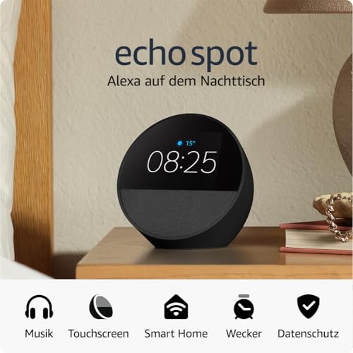 Thumbnail 7 de Amazon Echo Spot (neuste Generation) – Smarter Wecker mit Alexa, schwarzes Gehäuse
