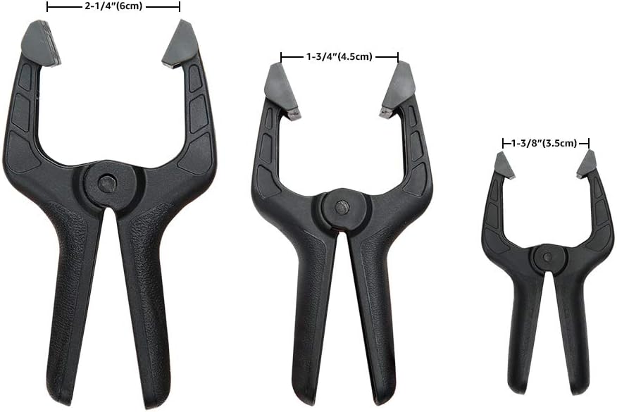 Thumbnail 3 de Amazon Basics 14-Piece Nylon Spring Clamp Set (6 x 8.57 cm, 4 x 11.43 cm, 4 x 16.51 cm) – Black/Grey